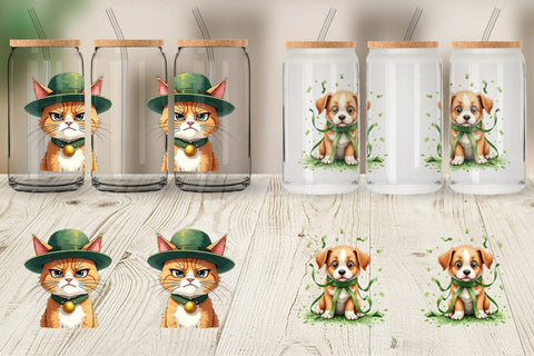 Glass Can Annoyed Retro Animals Sublimation artnoy 