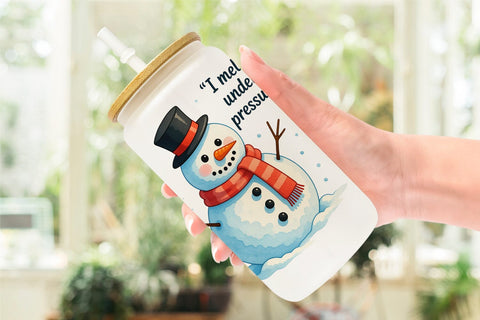 Glass Can Anti Christmas Grumpy Sublimation artnoy 
