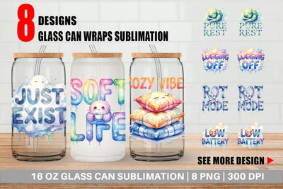 Glass Can Anti Hustle Rest Sublimation artnoy 