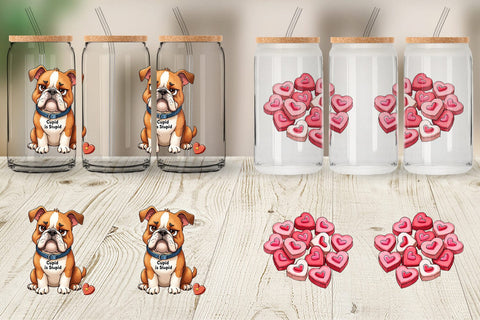 Glass Can Anti-Valentine's Sassy Singles Watercolor Sublimation artnoy 