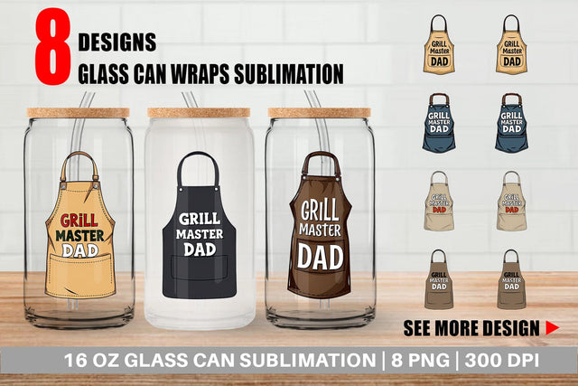 Glass Can Apron Sublimation artnoy 