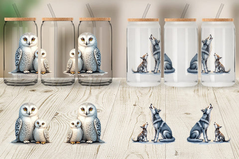 Glass Can Arctic Snuggles Sublimation artnoy 