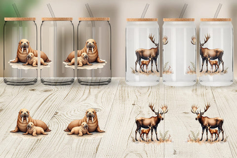 Glass Can Arctic Snuggles Sublimation artnoy 