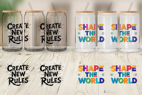Glass Can Artistic Creative Destiny Quote Sublimation artnoy 