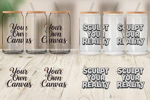 Glass Can Artistic Creative Destiny Quote Sublimation artnoy 
