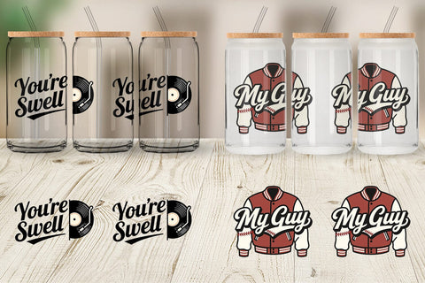 Glass Can Atomic Love 50s Valentine Quotes Sublimation artnoy 