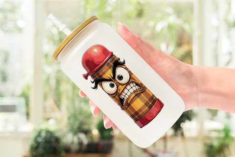 Glass Can Autumn Beverages Sublimation artnoy 