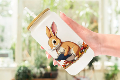 Glass Can Autumn Forest School Sublimation artnoy 