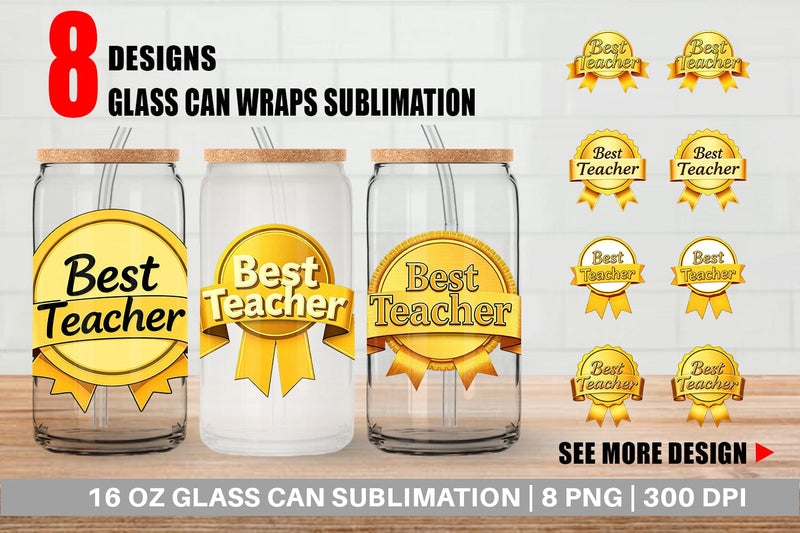 Glass Can Award Ribbon Sublimation artnoy 
