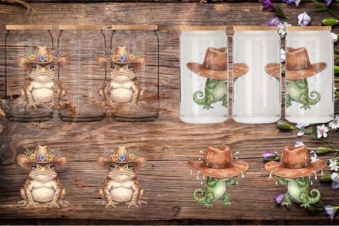 Glass Can Awkward Desert Animal Boho Watercolor Sublimation artnoy 