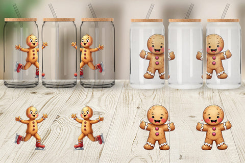 Glass Can Awkward Holiday Moments Gingerbread Sublimation artnoy 