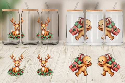 Glass Can Awkward Holiday Moments Gingerbread Sublimation artnoy 