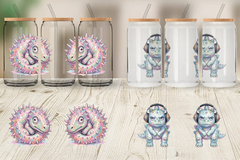 Glass Can Awkward Introvert Dinosaur Sublimation artnoy 