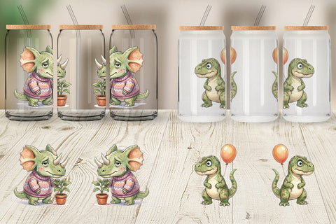 Glass Can Awkward Introvert Dinosaur Sublimation artnoy 