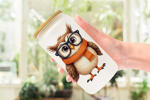 Glass Can Awkward Nordic Woodland Sublimation artnoy 