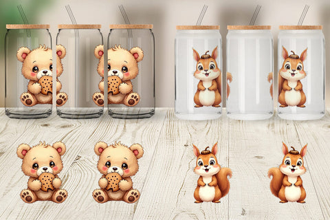 Glass Can Awkward Nordic Woodland Sublimation artnoy 