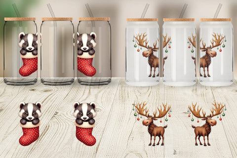 Glass Can Awkward Nordic Woodland Sublimation artnoy 