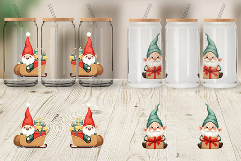 Glass Can Baby Gnome Christmas Sublimation artnoy 