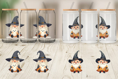 Glass Can Baby Gnome Halloween Sublimation artnoy 