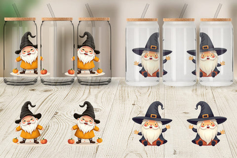 Glass Can Baby Gnome Halloween Sublimation artnoy 