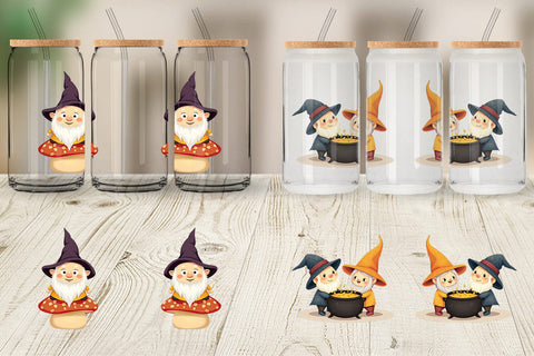 Glass Can Baby Gnome Halloween Sublimation artnoy 
