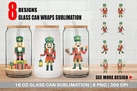 Glass Can Baby Nutcracker Fun Sublimation artnoy 