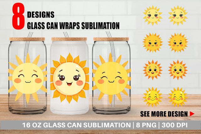 Glass Can Baby Sun Sublimation artnoy 
