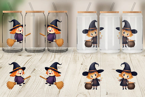 Glass Can Baby Witch Halloween Sublimation artnoy 