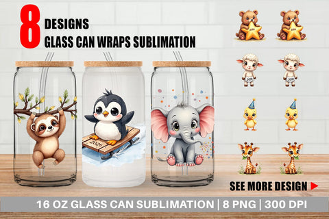Glass Can Baby's First New Year 2026 Sublimation artnoy 
