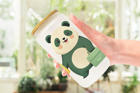 Glass Can Back to School Animals Sublimation artnoy 