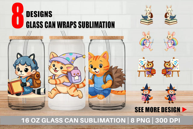 Glass Can Backpack Buddies Sublimation artnoy 