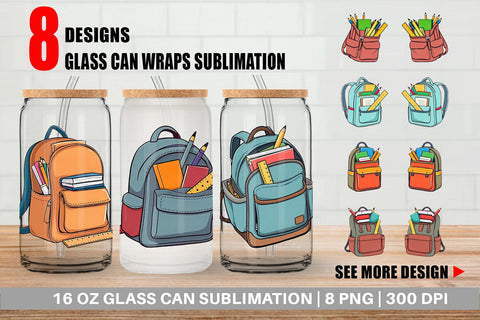 Glass Can Backpack Sublimation artnoy 