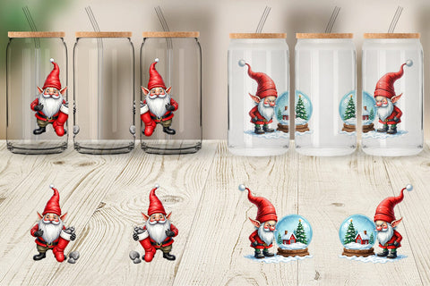 Glass Can Bah Humbug Gnomes: A Sarcastic Watercolor Sublimation artnoy 