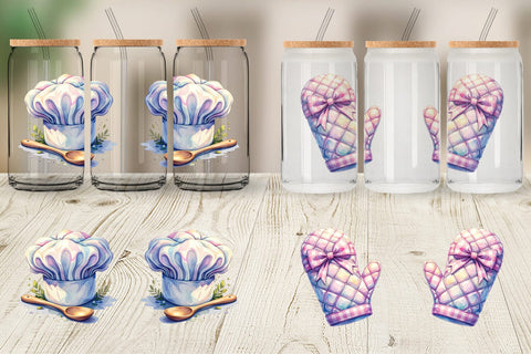 Glass Can Baking Queen Kitchen Sublimation artnoy 