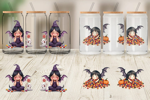 Glass Can Bat Fairy Mishaps Sublimation artnoy 