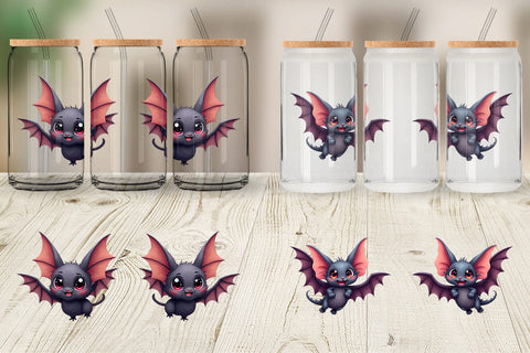 Glass Can Bat Variations Sublimation artnoy 