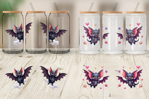 Glass Can Bat Variations Sublimation artnoy 