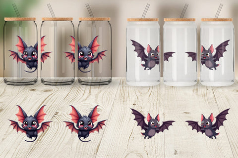 Glass Can Bat Variations Sublimation artnoy 