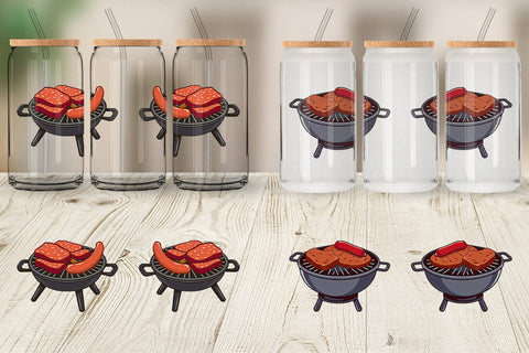 Glass Can BBQ Grill Sublimation artnoy 