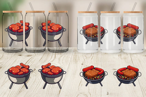 Glass Can BBQ Grill Sublimation artnoy 