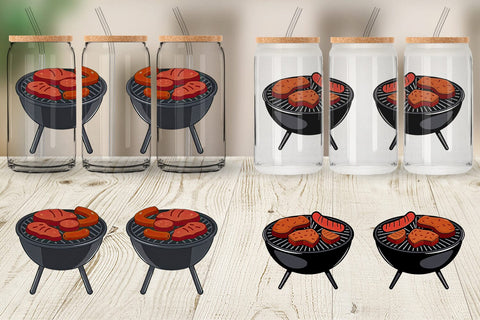 Glass Can BBQ Grill Sublimation artnoy 