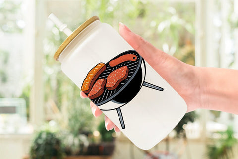 Glass Can BBQ Grill Sublimation artnoy 