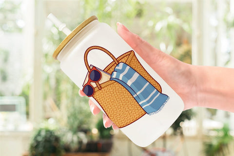 Glass Can Beach Bag Sublimation artnoy 