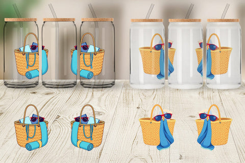 Glass Can Beach Bag Sublimation artnoy 