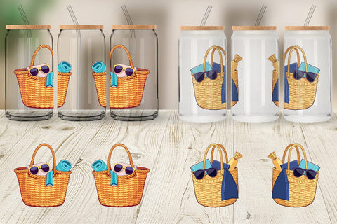 Glass Can Beach Bag Sublimation artnoy 