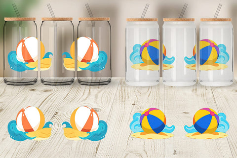 Glass Can Beach Ball Sublimation artnoy 