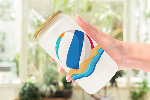 Glass Can Beach Ball Sublimation artnoy 