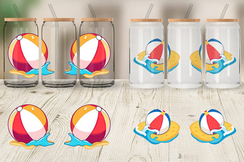 Glass Can Beach Ball Sublimation artnoy 