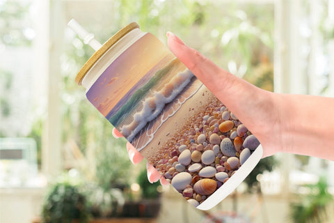 Glass Can Beach Summer Sublimation artnoy 