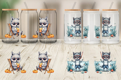 Glass Can Beachy Werewolf Howls Sublimation artnoy 